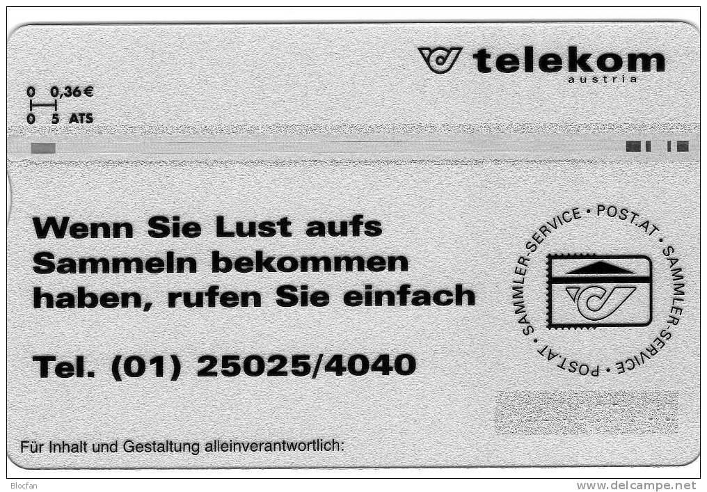 WIPA 2000 Historische Briefmarken Auf Telefonkarte Österreich Bl.14 + TK O Und ** 35€ - Sellos & Monedas