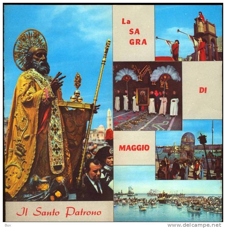 BARI SAGRA DI MAGGIO  FESTA DEL PATRONO SAN NICOLA BASILICA   PUGLIA  BROCHURE DEPLIANT - Turismo, Viajes