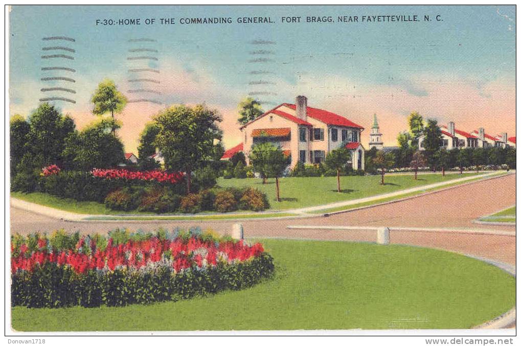 Forf Bragg, Near Fayetteville North Carolina - WW2 - 39-45 - US Army - F-30 Home Of The Commanding General - Sonstige & Ohne Zuordnung