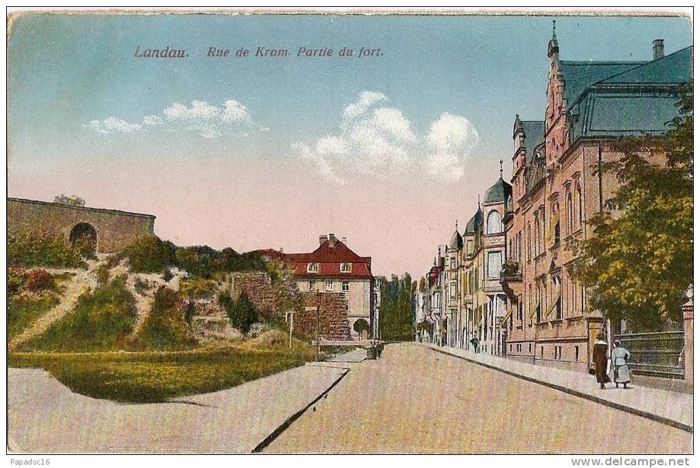 D - RP - Landau - Rue De Kram - Partie Du Fort - (ungelaufen / Non Circulée) - [Kramstrasse - Bundesfestung] - Landau