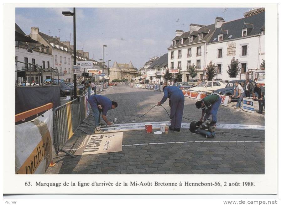 Hennebont    Marquage De La Ligne D'arrivée De La Mi-Aout Bretonne   Cyclisme - Hennebont