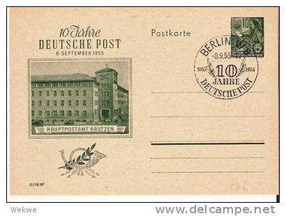 DDR117/Postjubiläum, 10 Jahre, Sonder-GA - Cartes Postales - Oblitérées