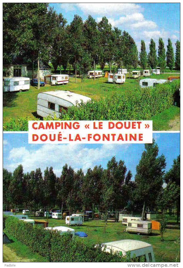 Carte Postale 49.  Doué-la-Fontaine Camping  "Le Doué"  Trés Beau Plan - Doue La Fontaine