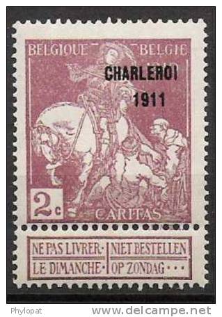 BELGIQUE 1911 N°103 Charniére *  Affaire 30% Cote - 1910-1911 Caritas