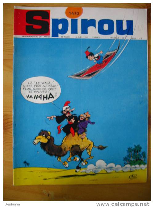 SPIROU N°1470 DU 16 / 6 / 1966. 1ER PLAT DE KIKO - Spirou Magazine
