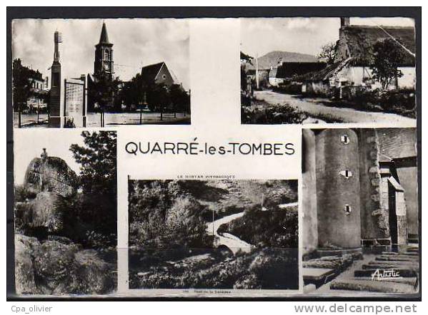 89 QUARRE LES TOMBES Multivue, Eglise, Rue Pont, Ed Artistic 401, CPSM 10x15, 195? - Quarre Les Tombes