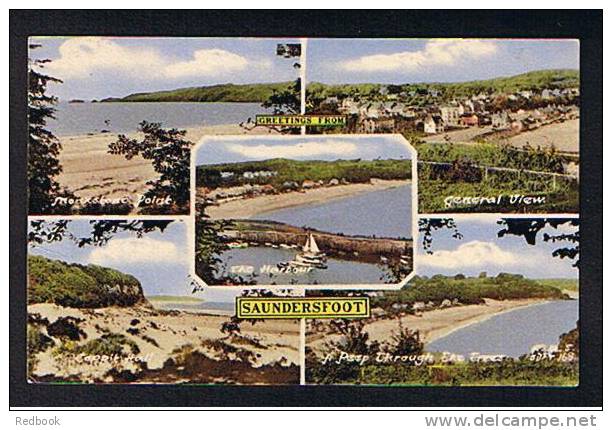 1963 Multiview Postcard Saundersfoot Pembrokeshire Wales - Ref 192 - Pembrokeshire