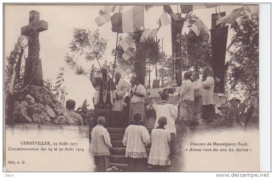 54.096/  GERBEVILLER - 29 Août 1915 - Commémoration Des 24 Et 30 Août 1914 - Discours De Monseigneur Ruch - Gerbeviller
