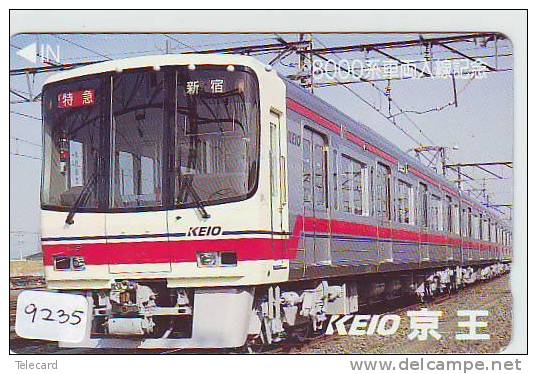 Telecarte Japonaise Japan Train (9235) DAMPF Eisenbahn Trein Locomotive Zug Japon Japan Karte - Telephones