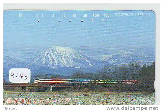 Telefonkarte  Japonaise Japan Train (9243) DAMPF Eisenbahn Trein Locomotive Zug Japon Japan Karte - Telephones