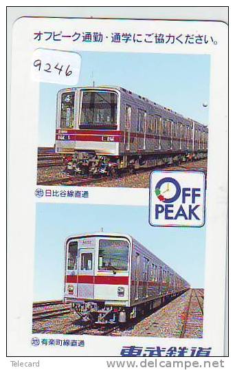 Telefonkarte  Japonaise Japan Train (9246) DAMPF *110-162325 * Eisenbahn Trein Locomotive Zug Japon Japan Karte - Téléphones