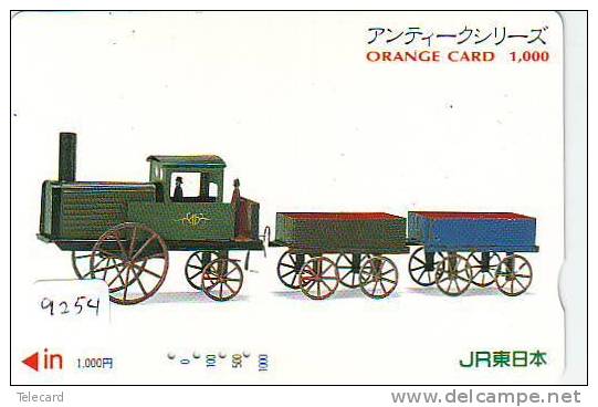 Telefonkarte  Japonaise Japan Train (9254) DAMPF Eisenbahn Trein Locomotive Zug Japon Japan Karte - Telefone