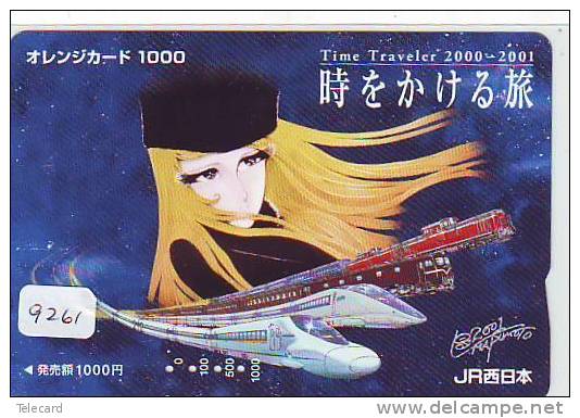 Telefonkarte  Japonaise Japan Train (9261) DAMPF Eisenbahn Trein Locomotive Zug Japon Japan Karte - Telefoni