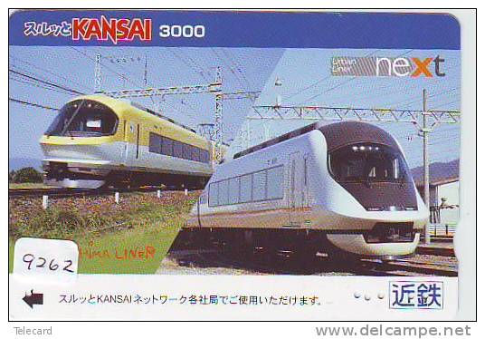 Telefonkarte  Japonaise Japan Train (9262) DAMPF Eisenbahn Trein Locomotive Zug Japon Japan Karte - Telefone