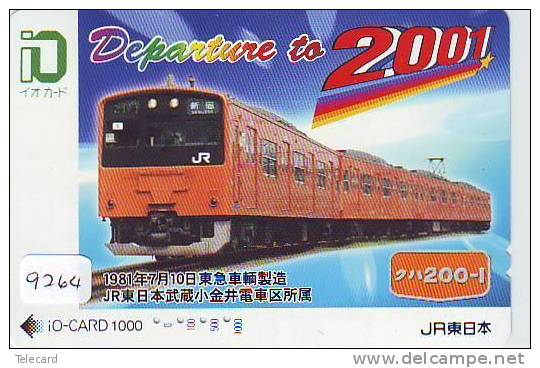 Telefonkarte  Japonaise Japan Train (9264) DAMPF Eisenbahn Trein Locomotive Zug Japon Japan Karte - Telefone