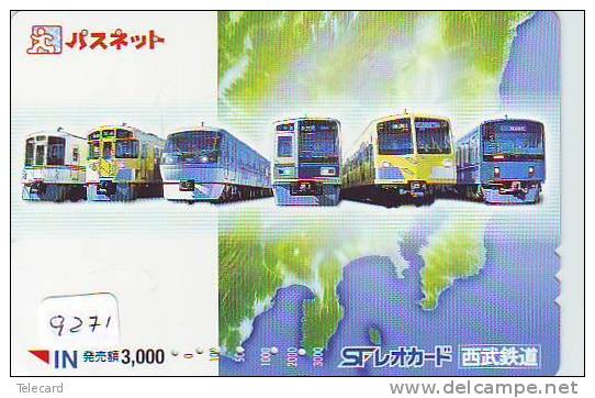 Telefonkarte  Japonaise Japan Train (9271) DAMPF Eisenbahn Trein Locomotive Zug Japon Japan Karte - Telefone