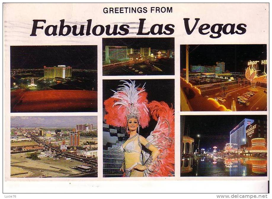 GREETINGS  FROM  -  GLAMOROUS - GLITTERING  LAS  VEGAS  -  6 Vues - Las Vegas