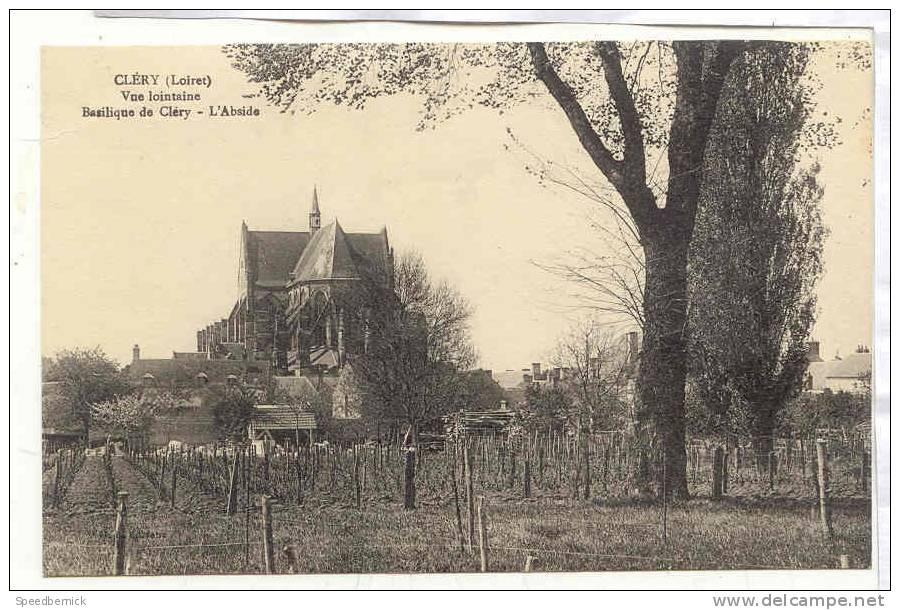 11953 Basilique De Notre Dame De Cléry Vue Lointaine L'abside . Lemaire, Orléans ; Verger ? Vigne ? - Autres & Non Classés