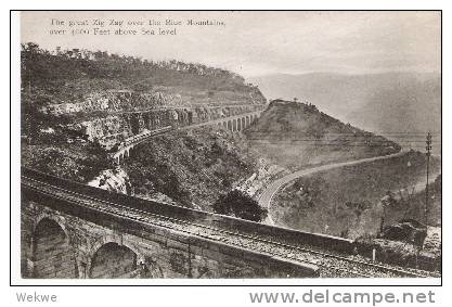 NSW009/   The Great Zig Zag. Blue Mountains ** (Bahnline 4000 Feet) (train, Eisenbahn, Tren)  ** - Sonstige & Ohne Zuordnung