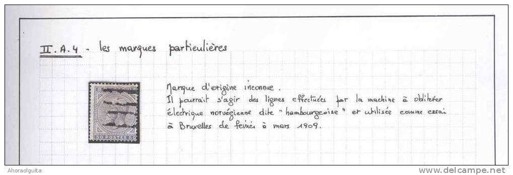 Timbre 50 C Emission 1883 No 41 Curieuse Oblitération à 4 Barres D' Origine Inconnue    --  8/728 - 1883 Léopold II