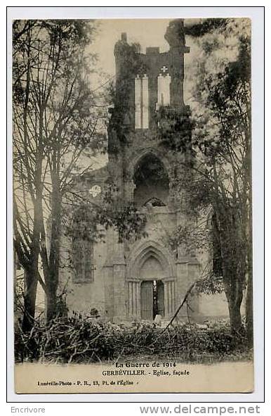 Cpa  GERBEVILLER église Façade - Luneville Ph PR - Gerbeviller