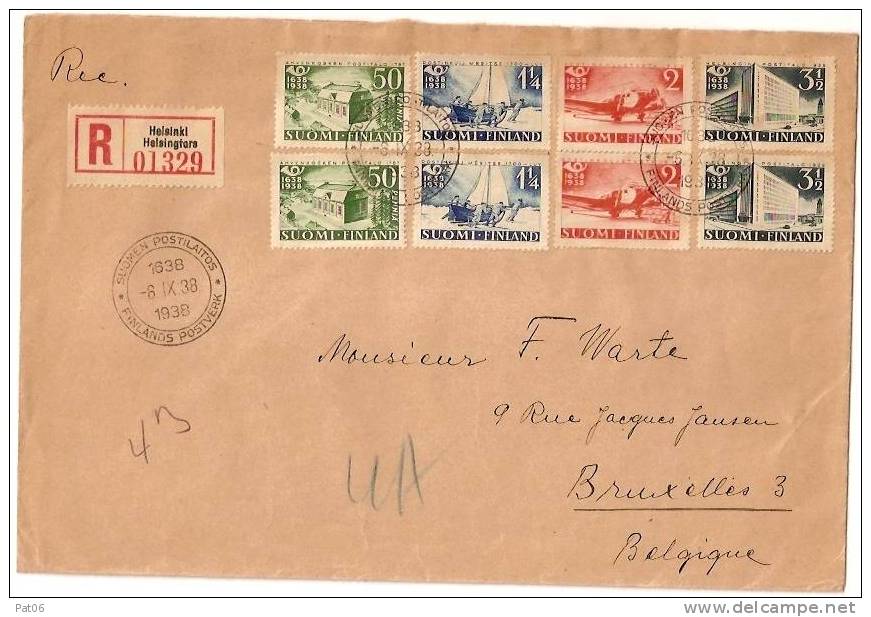 FINLANDE  - 1938 - Covers & Documents