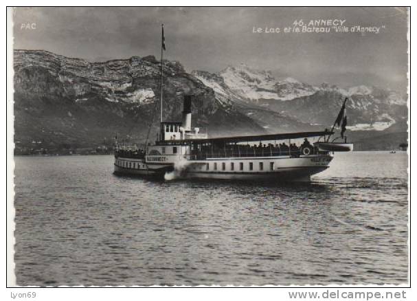 ANNECY CPSM BATEAU - Annecy