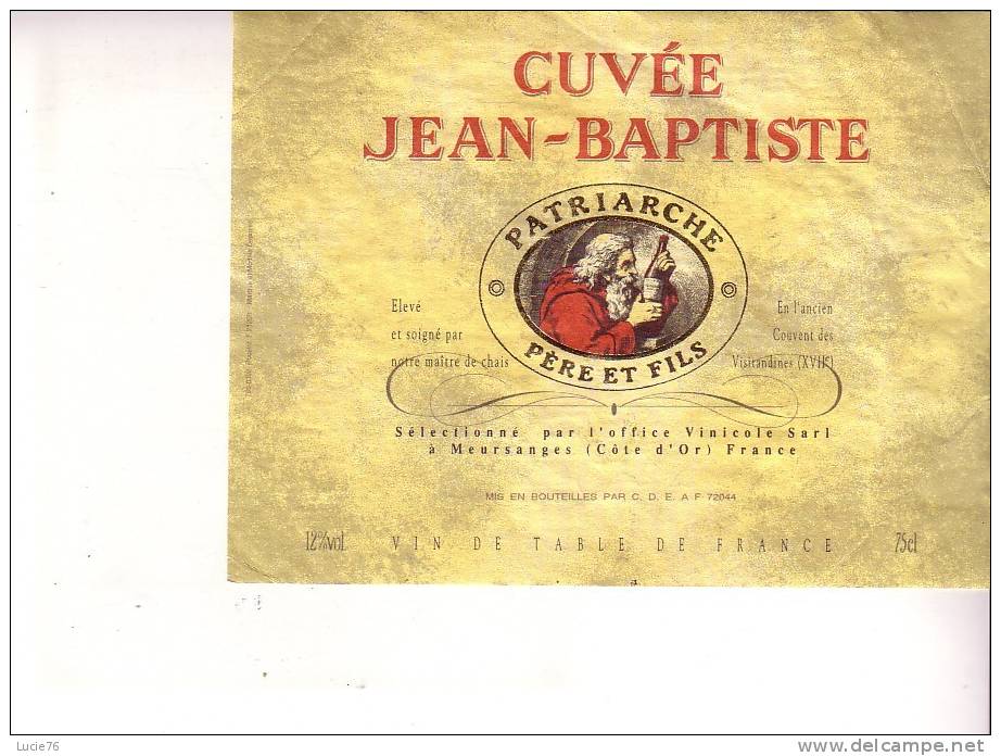 CUVEE JEAN BAPTISTE  - Patriarche - Bourgogne