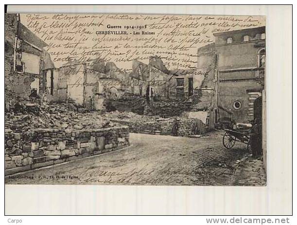 Guerre 1914-1915. - GERBÉVILLER. - Les Ruines. - Gerbeviller