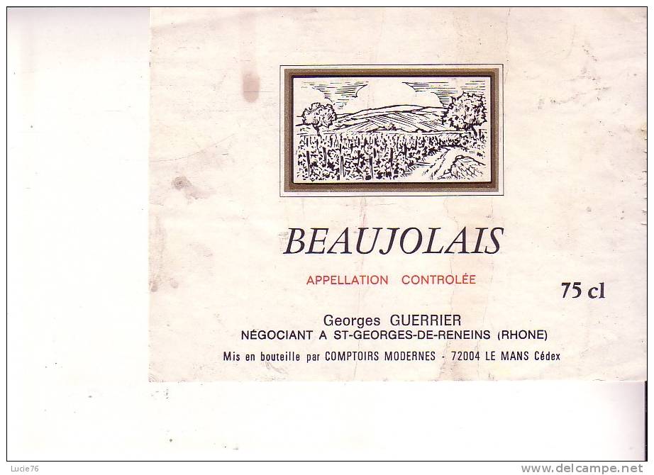 BEAUJOLAIS -  Georges  GUERRIER - Beaujolais
