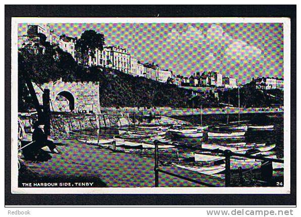 1957 Postcard The Harbour Side Tenby Pembrokeshire Wales - Ref 196 - Pembrokeshire