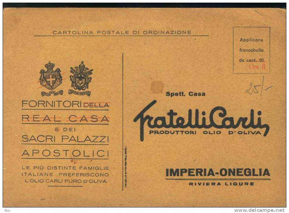 ONEGLIA IMPERIA  OLIO D'OLIVA FRATELLICARLI   NON VIAGGIATA  COME DA FOTO ITALY ITALIE - Händler