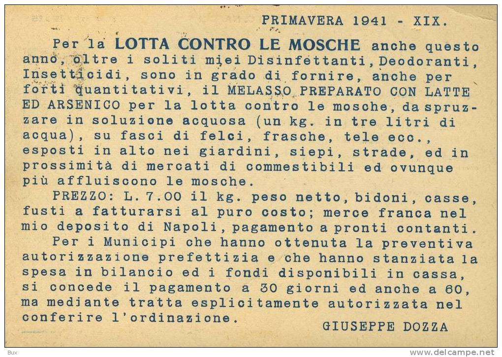 GIUSEPPE DOZZA NAPOLI  PRODOTTI CHIMICI  INVIATA A CASAMASSIMA BARI  VIAGGIATA  COME DA FOTO ITALY ITALIE - Shopkeepers