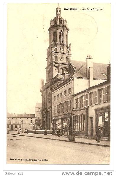 HAYANGE ( HAYINGEN )  -  ** L´EGLISE **     -   Editeur  :Gebrüder BRAUN De Hayingen - Hayange