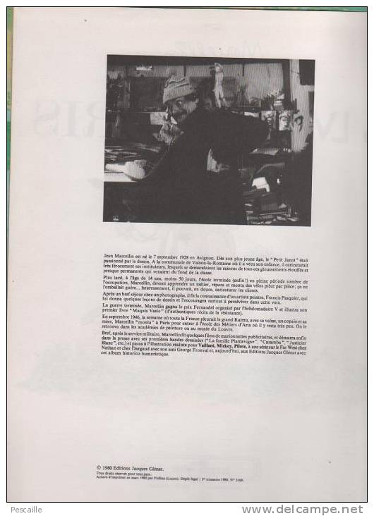 ( JEAN ) MARCELLIN - DE LUTECE A PARIS - EDITIONS JACQUES GLENAT 1980 - 64 PAGES - BD CARTONNEE - Autres & Non Classés