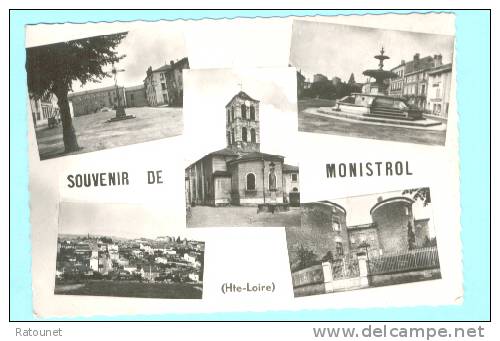 43 - Hte LOIRE  - Souvenir De MONISTROL -  CPSM -Multivues - Ed CIM - Monistrol Sur Loire