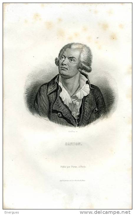 Franc-maçonnerie,  Danton, Geoffroy, Furne, Gravure, Format 14 X 22 - Philosophy