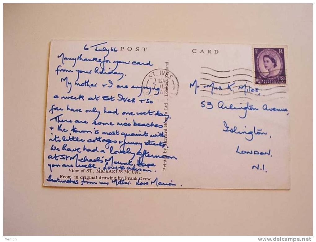 Cornwall - St Michael's Mount  -Frank Drew    PU 1960´s   VF   D32219 - Other & Unclassified