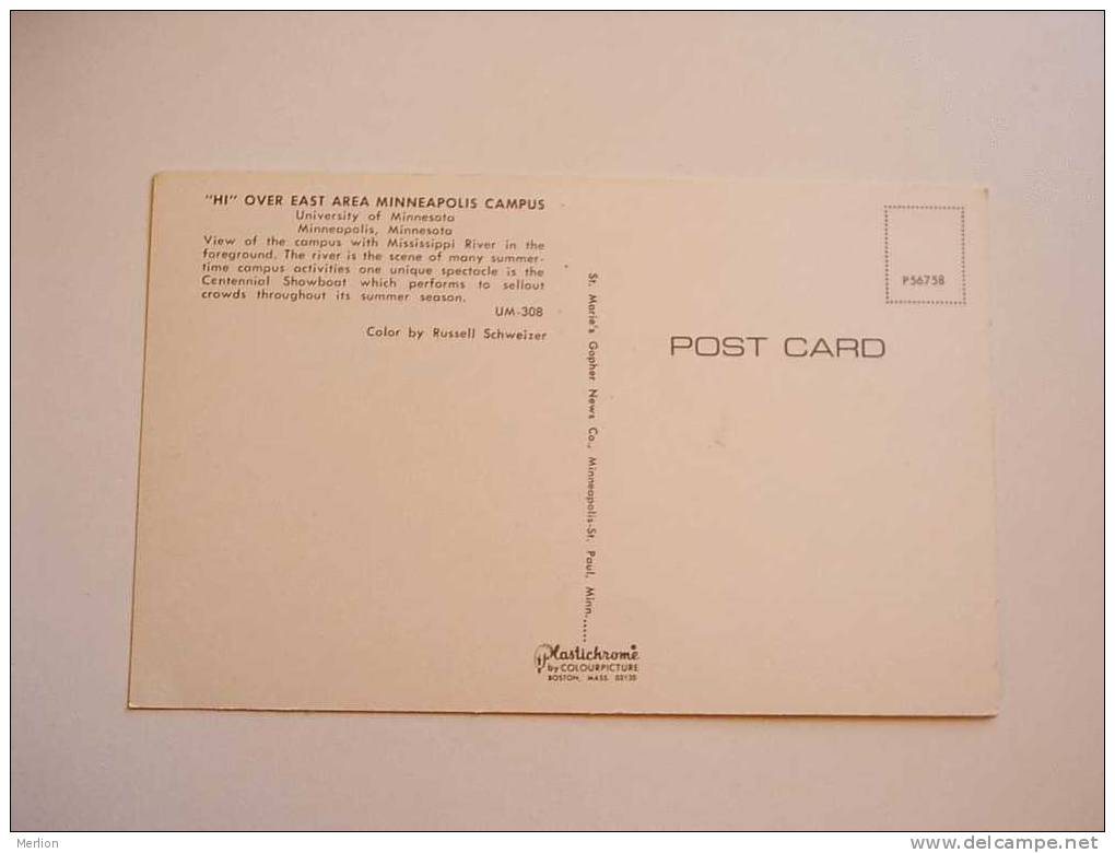 Minnesota - Minneapolis Campus   -cca 1960's   VF  D32223 - Altri & Non Classificati