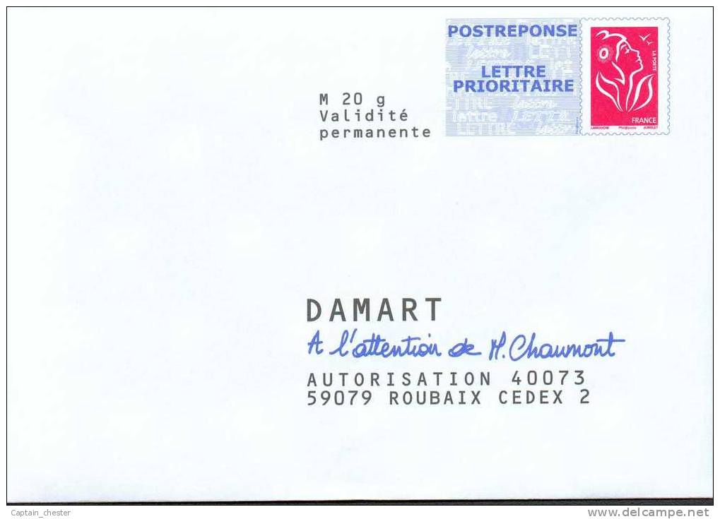 POSTREPONSE DAMART ( 08P195 Repiquage Lamouche ) NEUF - PAP: Antwort/Lamouche