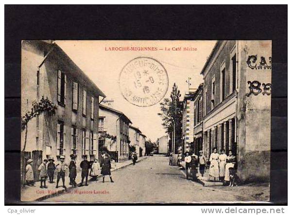 89 LAROCHE MIGENNES Café Bézine, Très Animée, Cachet Commission Militaire De Gare, Ed Guillot, 1916 - Migennes