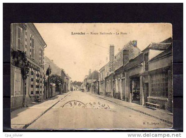 89 LAROCHE MIGENNES Route Nationale, Bureau De Poste, Café, Ed HV, 1914 - Migennes