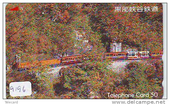 Phonecard Télécarte Japan Train (9196) DAMPF Eisenbahn Trein Locomotive Zug Japon Japan Telefonkarte - Trains