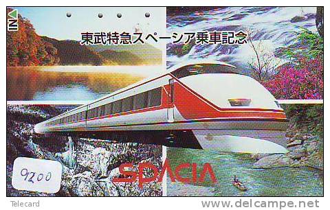 Phonecard Télécarte Japan Train (9200) DAMPF Eisenbahn Trein Locomotive Zug Japon Japan Telefonkarte - Trains