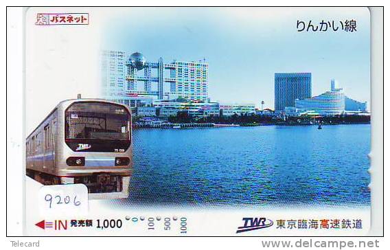 Prepaid Card Japan Train (9206) DAMPF Eisenbahn Trein Locomotive Zug Japon Japan Telefonkarte - Trains