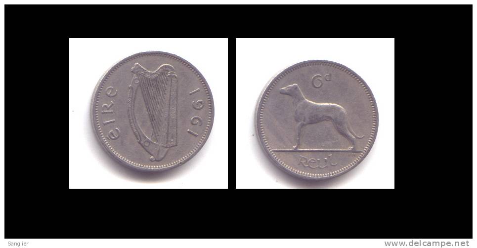 6 PENCE 1961 - Islande