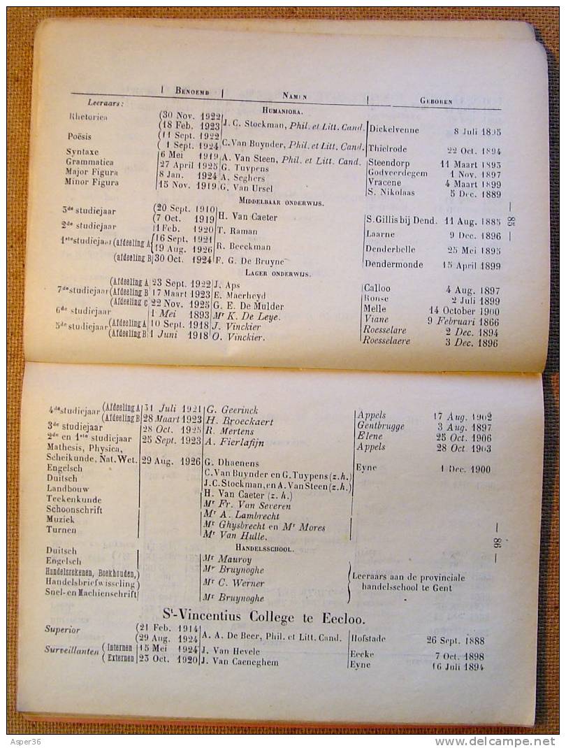 Almanak Der Geestelijkheid In Het Bisdom Van Gent 1927 - Anciens