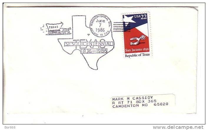 USA Special Cancel Cover 1986 - Texas Sesquicentennial - Abilene - Sobres De Eventos