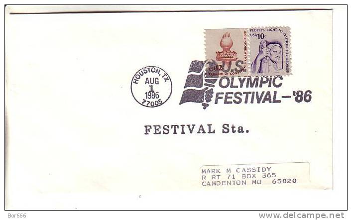 USA Special Cancel Cover 1986 - US Olympic Festival - Houston - Other & Unclassified