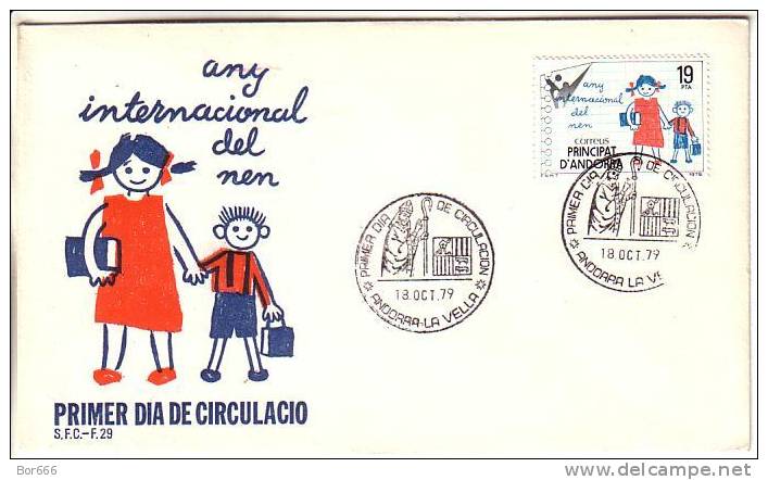 GOOD Spanish - ANDORRA FDC 1979 - International Children´s Year - Lettres & Documents